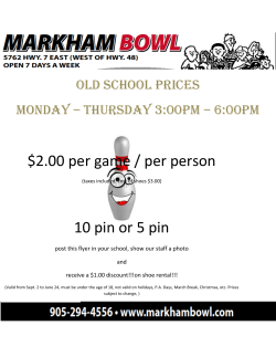 $2.00 per game / per person 10 pin or 5 pin