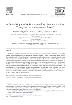 A fundraising mechanism inspired by historical tontines: Theory and