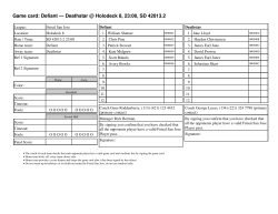 Game card - Futsal San Jose
