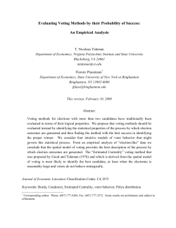 Evaluating Voting Methods by their Probability of Success: An