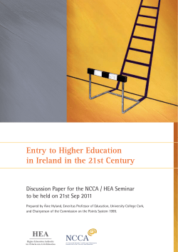 Entry to Higher Education in Ireland in the 21st Century