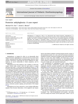 Posterior ankyloglossia: A case report