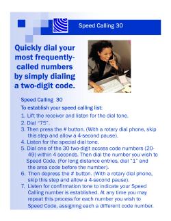 Quickly dial your most frequently- called numbers by simply