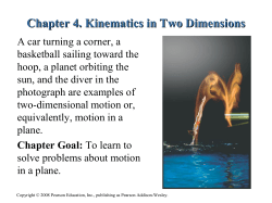 Chapter 4. Kinematics in Two Dimensions