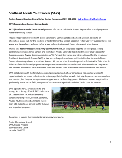 Southeast Arvada Youth Soccer (SAYS)