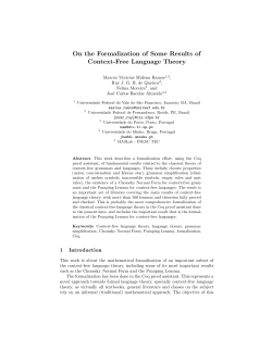 On the Formalization of Some Results of Context-Free