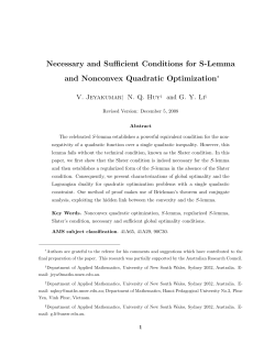 Necessary and Sufficient Conditions for S-Lemma