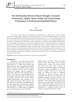 The assessment of physical capacity of athletes is an important
