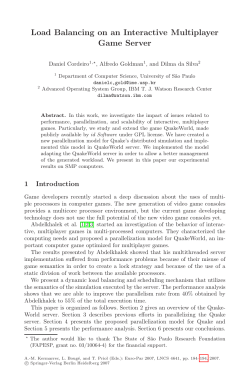 LNCS 4641 - Load Balancing on an Interactive Multiplayer