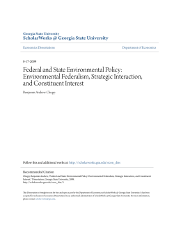Environmental Federalism, Strategic Interaction, and Constituent