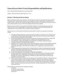 General Service Board Trustee Responsibilities and Qualifications