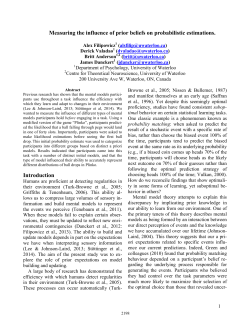 Measuring the influence of prior beliefs on probabilistic estimations
