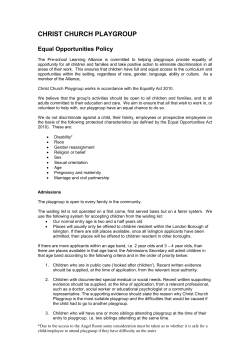 Equal Opportunities Policy - Christ Church Playgroup Highbury