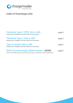 Onecharge - Chargemaster Plc
