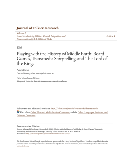 Playing with the History of Middle Earth: Board Games, Transmedia