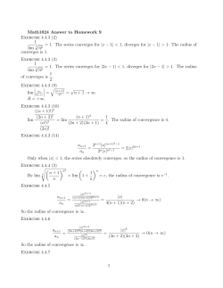 Math1024 Answer to Homework 9 Exercise 4.4.3 (2) 1 lim n &radic; np