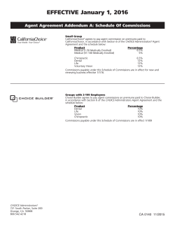 EFFECTIVE January 1, 2016