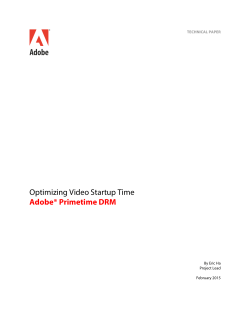 Primetime Optimizing Video Startup Time