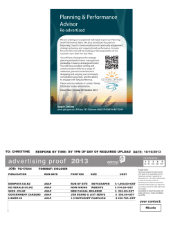 advertising proof 2013 - Gisborne District Council