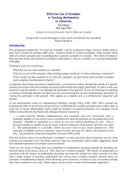 Examples for HEA V1 - Science, Technology, Engineering