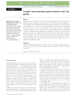 Complex state-dependent games between owls and gerbils