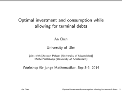 Optimal investment and consumption while allowing - Werde