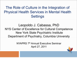 The Role of Culture in the Integration of Physical Health