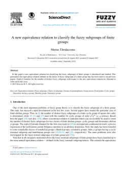 A new equivalence relation to classify the fuzzy subgroups of finite