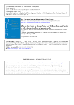 Why are there limits on theory of mind use? Evidence