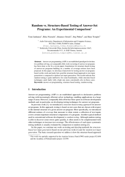 Random vs. Structure-Based Testing of Answer