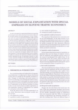 models of social exploitation with special emphasis on slovene