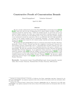 Chernoff bounds - SFU Computing Science