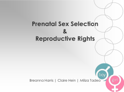 Prenatal Sex Selection