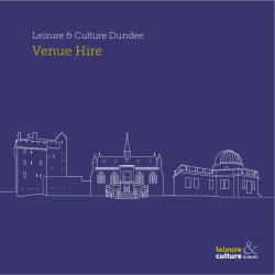 Venue Hire - Leisure and Culture Dundee