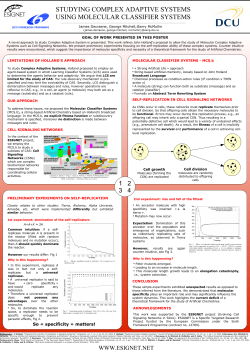 studying complex adaptive systems using - DORAS