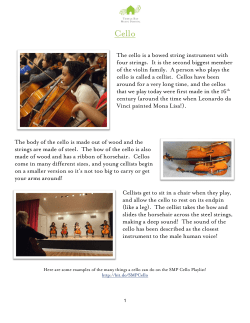 The cello is a bowed string instrument with four strings. It is the