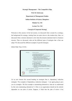 Strategic Management