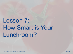 Lesson 7 - Center for Nutrition in Schools