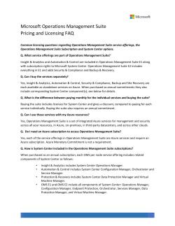 Microsoft Operations Management Suite Pricing