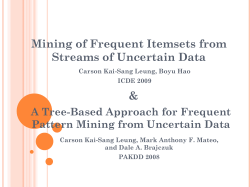 Mining of Frequent Itemsets from Streams of Uncertain Data