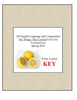 The Things They Carried