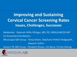 Improving and Sustaining Cervical Cancer