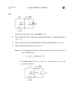 Exam 4 Problem 1 Solution