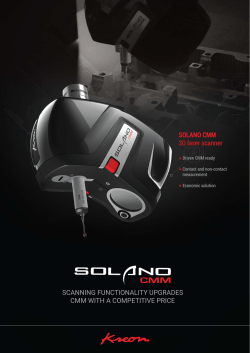 SCANNING FUNCTIONALITY UPGRADES CMM WITH