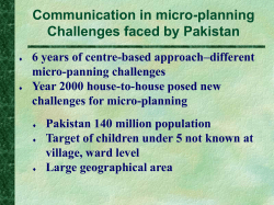 Communication in micro-planning Challenges faced by Pakistan&hellip;