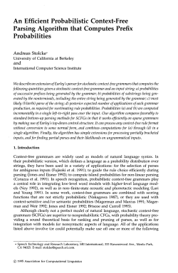 An Efficient Probabilistic Context