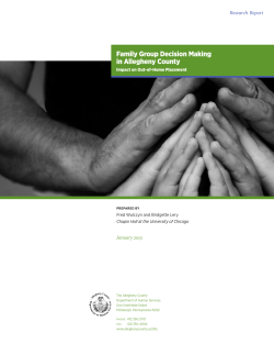 Family Group Decision Making in Allegheny County