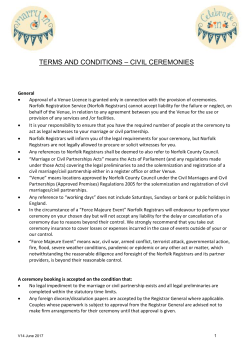 procedure for civil ceremonies