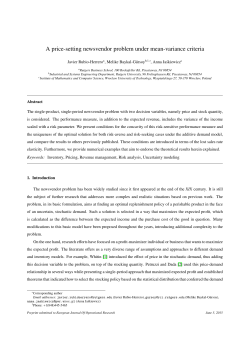 A price-setting newsvendor problem under mean