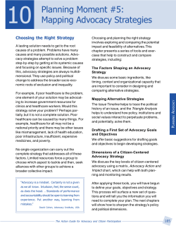 Mapping Advocacy Strategies